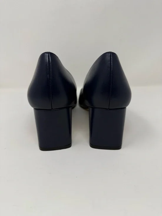 New Stuart Weitzman Babette Pump Blue Leather Sz 9 - Picture 4 of 15